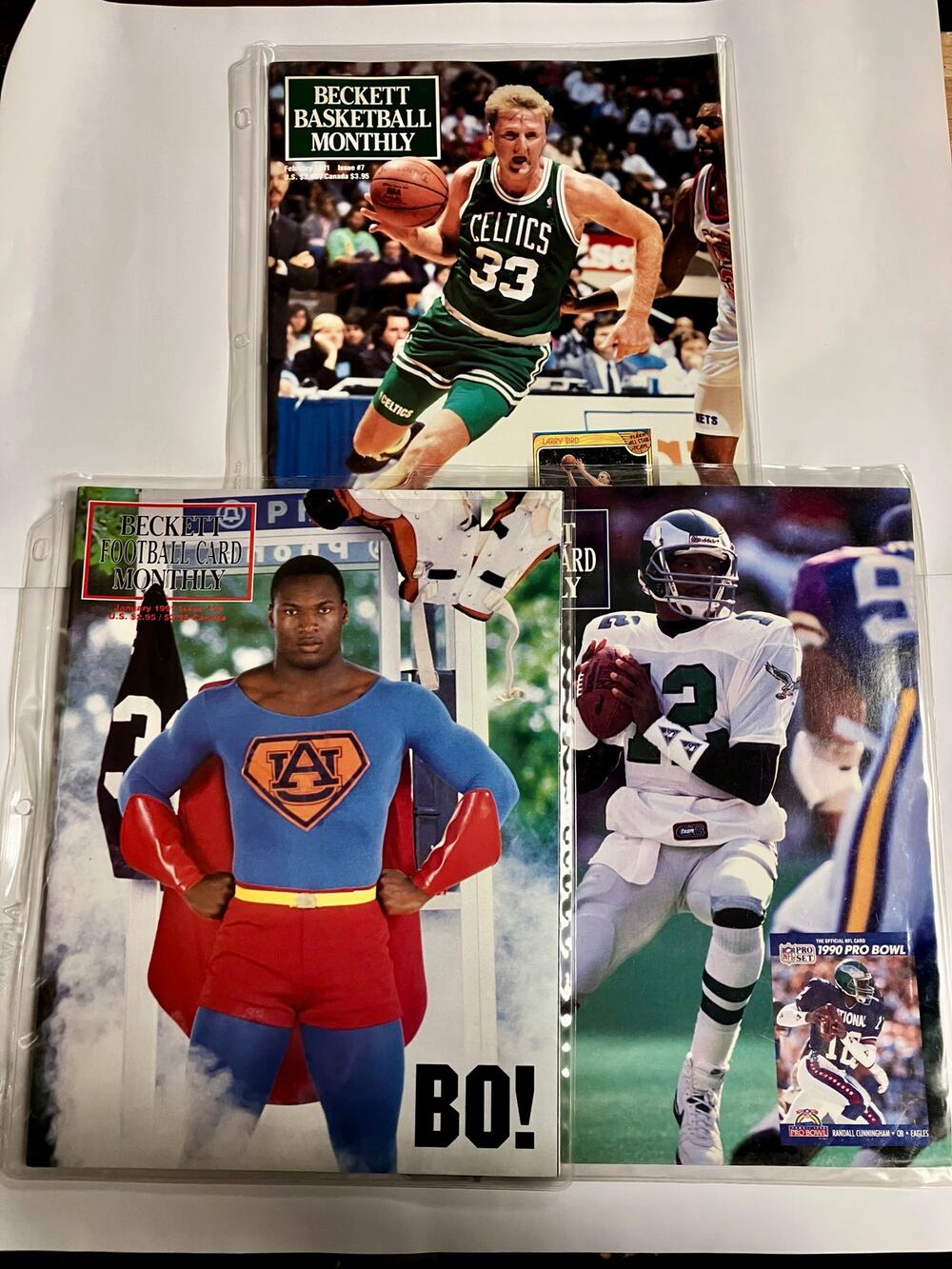 Beckett Football Monthly Magazine and Becket Basketball Card Magazine Bundle